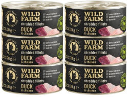  Wild Farm WILD FARM Fillets Duck&Chicken 6x70g - gabonamentes nedves macskaeledel, filé húslevesben