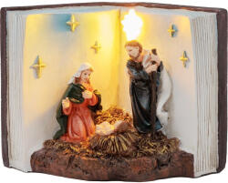 MagicHome karácsonyi dekoráció, Betlehem könyvben, melegfehér LED, 13, 5 x 8 x 9, 5 cm (TC8091763)