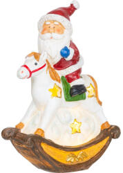 MagicHome karácsonyi dekoráció, Mikulás lovon, LED, 12 x 5, 5 x 18 cm (TC8091422)
