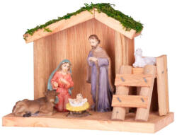 MagicHome karácsonyi dekoráció, Betlehem, fa, poligyanta, 15 cm (TC8091415)