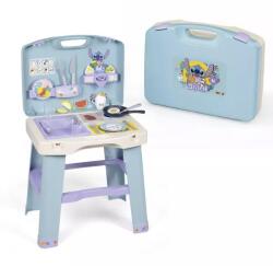 Smoby Smoby: Bucătărie mică pliabilă Stitch cu 20 de accesorii (7600311909) Bucatarie copii