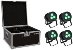 EUROLITE Set 4x LED IP PAR 3x8W QCL Spot + Case