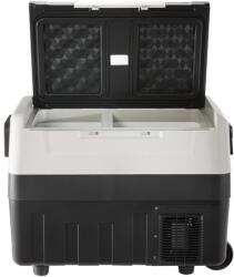 VEVOR 45 literes kompresszoros kettős vezérlésű gurulós autós hűtőláda kétzónás elektromos mini fagyasztó 12/24V -20 °C-ig - T45K (HUTOSZEKRENY_840349925417)