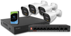 Techson TCR I12 S04-NS 4 csatornás IP rögzítő + 1 TB HDD + 1 db TCS-AGP04-2GU switch + 4 db EH1 C904 (TCRI12S04NS+1TB_HDD_ST1+AGP04+4dbEH1C904)