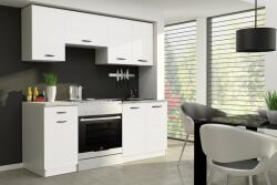 TEMPO KONDELA Mobilier de bucătărie 1, 8 m, alb mat/alb, APART NEW