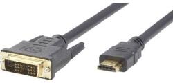  DVI / HDMI csatlakozókábel [1x DVI dugó 18+1 pólusú 1x HDMI dugó] 1.80 m fekete