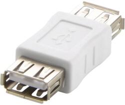  USB 2.0 toldó adapter (1xUSB A aljzat - 1xUSB A aljzat) fehér színű 974822