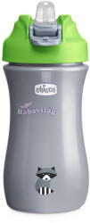 Chicco Kids Pop Up 350ml szívószálas kulacs 2év+ zöld