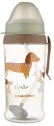 Canpol babies kiömlésmentes kulacs szívószállal és súllyal 350 ml - Kutyás