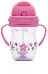 Lorelli szívószálas itató fogantyúval 275ml - Pink/Purple