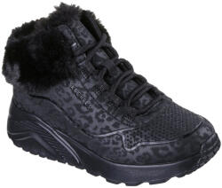 Skechers Uno Lite Cozy Leopard lányka - női fűzős cipzáras bokacipő 310362L-BBK
