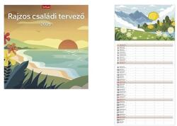 TopTimer Falinaptár 2026 TOPTIMER T098 290x580mm álló Rajzos családi tervező (T9800-11A)