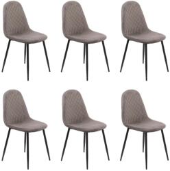 Chairs ON Set 6 scaune de bucătărie din catifea BUC 237X Gri