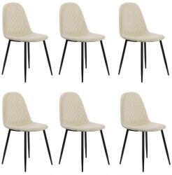 Chairs ON Set 6 scaune de bucătărie din catifea BUC 237X Crem