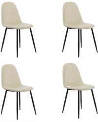 Chairs ON Set 4 scaune de bucătărie din catifea BUC 237X Crem