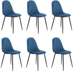 Chairs ON Set 6 scaune de bucătărie din catifea BUC 237X Bluemarin