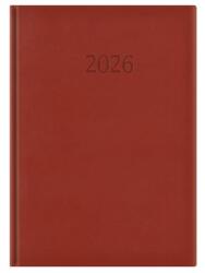 TopTimer Határidőnapló 2026 napi A/4 TOPTIMER Wide W024 fehér lapos bordó (T024W-002)