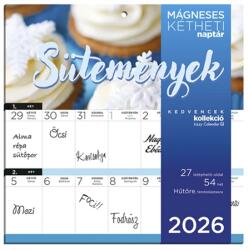LIZZY Falinaptár 2026 kéthetes tervező mágneses Sütemények (21695)