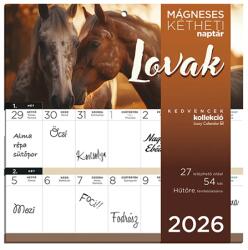 LIZZY Falinaptár 2026 kéthetes tervező mágneses Lovak (22014199)
