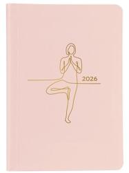 TopTimer Határidőnapló 2026 heti A/5 TOPTIMER Pastel P015 fehér lapos rózsaszín (T015P-00E)