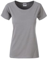 Daiber Tricou clasic de damă din bumbac organic 8007 - Gri oțel | M (8007-1754847)