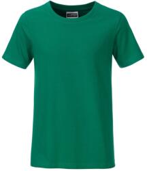 Daiber Tricou clasic pentru băieți din bumbac organic 8008B - Verde irlandeză | XL (8008B-1755041)