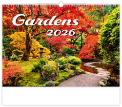 Dayliner Falinaptár képes 450 × 315 mm, fehér lapokkal Gardens Dayliner 2026 - delfinbuvar
