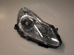Opel Corsa D 2006-2014 - Fényszóró H7/H1 jobb, króm házas (motoros) TYC