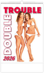 Dayliner Falinaptár képes 315 x 450 mm, fehér lapokkal Double Trouble Dayliner 2026 - delfinbuvar
