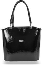 Zellia Női Kézitáska Zvn25003 Fekete - Lakk - (70269437)