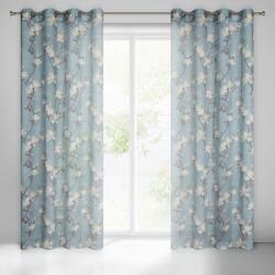 Takoy Öko stílusú függöny LUNA etaminból magnólia motívummal, félig átlátszó