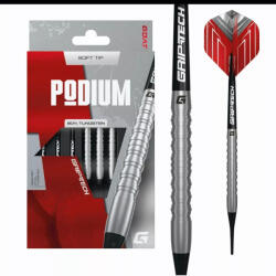 GOAT Darts szett soft GOAT Podium Silver, 18g, 80% gravírozott