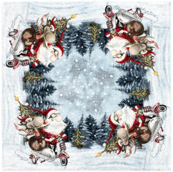 Mondo Italia Karácsonyi zsenília terítő 90x90 cm Chenille IT045