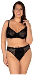 Obsessive Laurise melltartó és bugyi, fekete, XXL/3XL