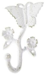  Fehér antikolt öntöttvas fogas, pillangós