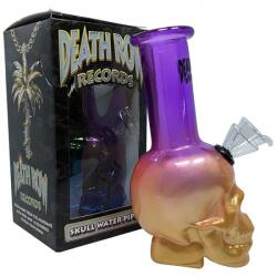 Death Row Records Bong sticla Skull Bubbler purple-gold 15cm (USA)