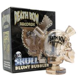 Death Row Records Pipa sticla blunt Death Row Bubbler cu apa Skull gold (USA)