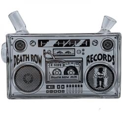 Death Row Records Pipa sticla blunt Death Row Bubbler cu apa Boom Box negru 13cm (USA)