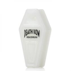 Death Row Records Pipa sticla Coffin alb 89mm - lucrata manual (USA)