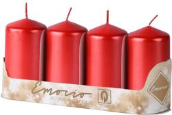 Emocio Henger 4Db 50X90Mm Piros Gyertya