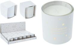  Üvegbe Töltött Gyertya 40X50Mm Illatgyertya Díszdobozban Warm Winter Mix, Fehér