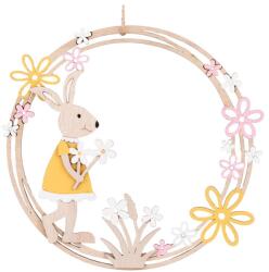  Fa Akasztó - 230 Mm, Nyuszival Díszített Koszorú