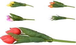  Művirág, Műanyag 300Mm Tulipán Pudget 5Db, Vegyes Színek