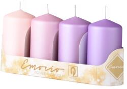 Emocio Henger 4 Db 50X90Mm Fém Matt Lila+Rózsaszín Vegyesen, Gyertyák
