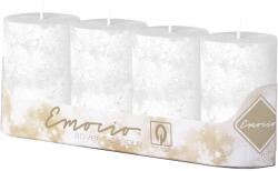 Emocio Henger 4 Db 50X100 Mm Rusztikus Metal Gyöngyfehér Gyertyák