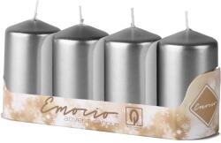 Emocio Henger 4Db 50X90Mm Metal Ezüst Gyertyák