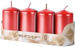 Emocio Henger 4Db 50X90Mm Metal Piros Gyertyák
