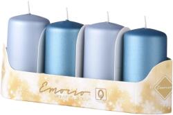 Emocio Henger 4 Db 40X75Mm Fém Matt Kék Vegyesen, Gyertyák
