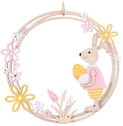  Fa Akasztó - 230 Mm, Nyuszi Koszorú, Natúr, Rózsaszín