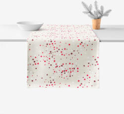 Goldea valencia karácsonyi asztali futó - csillagok natúr alapon 20x140 cm